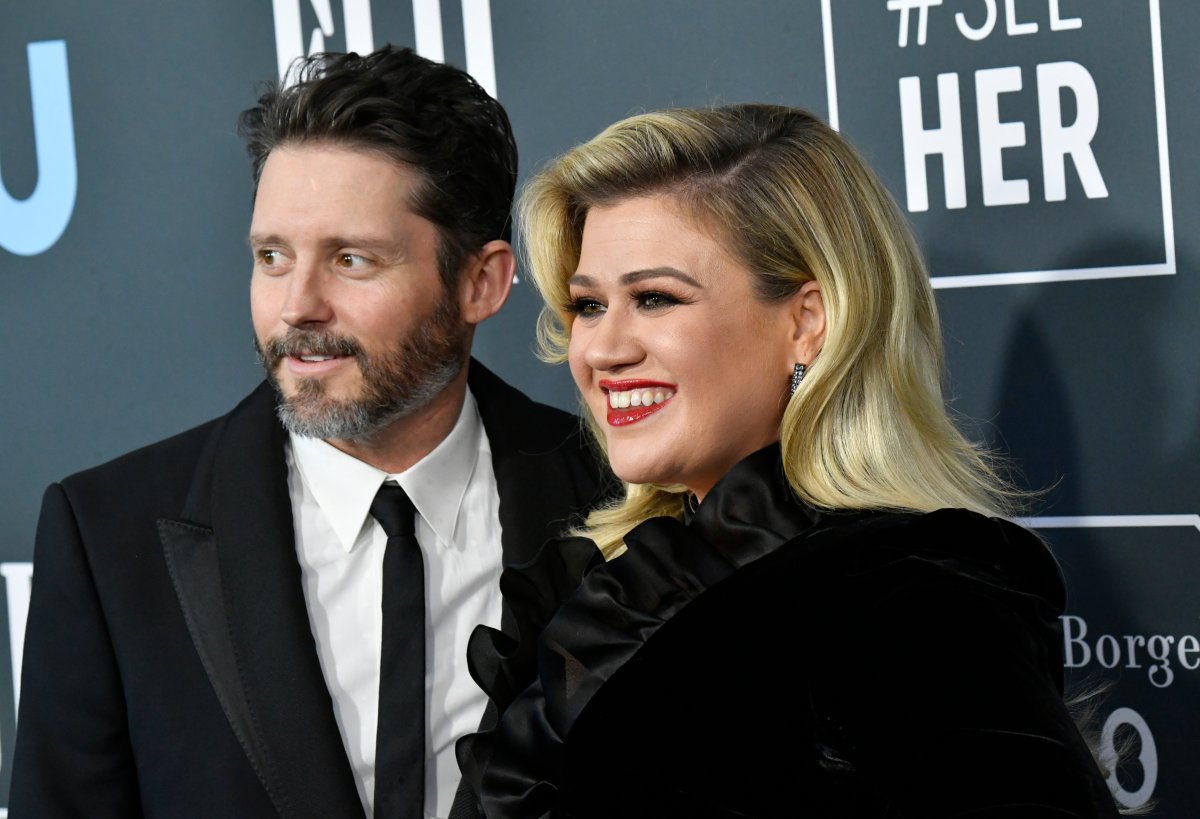 Brandon Blackstock and Kelly Clarkson attend the 25th annual Critics' Choice Awards at Barker Hangar on Jan. 12, 2020 in Santa Monica, Calif.