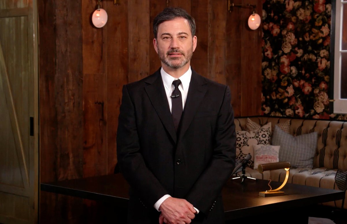 Jimmy Kimmel, speaks during 'One World: Together At Home' presented by Global Citizen on April, 18, 2020. 