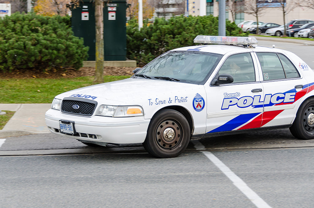Toronto police said the child was hit just before 4:45 p.m. near Scarlett Road and Eglinton Avenue West.