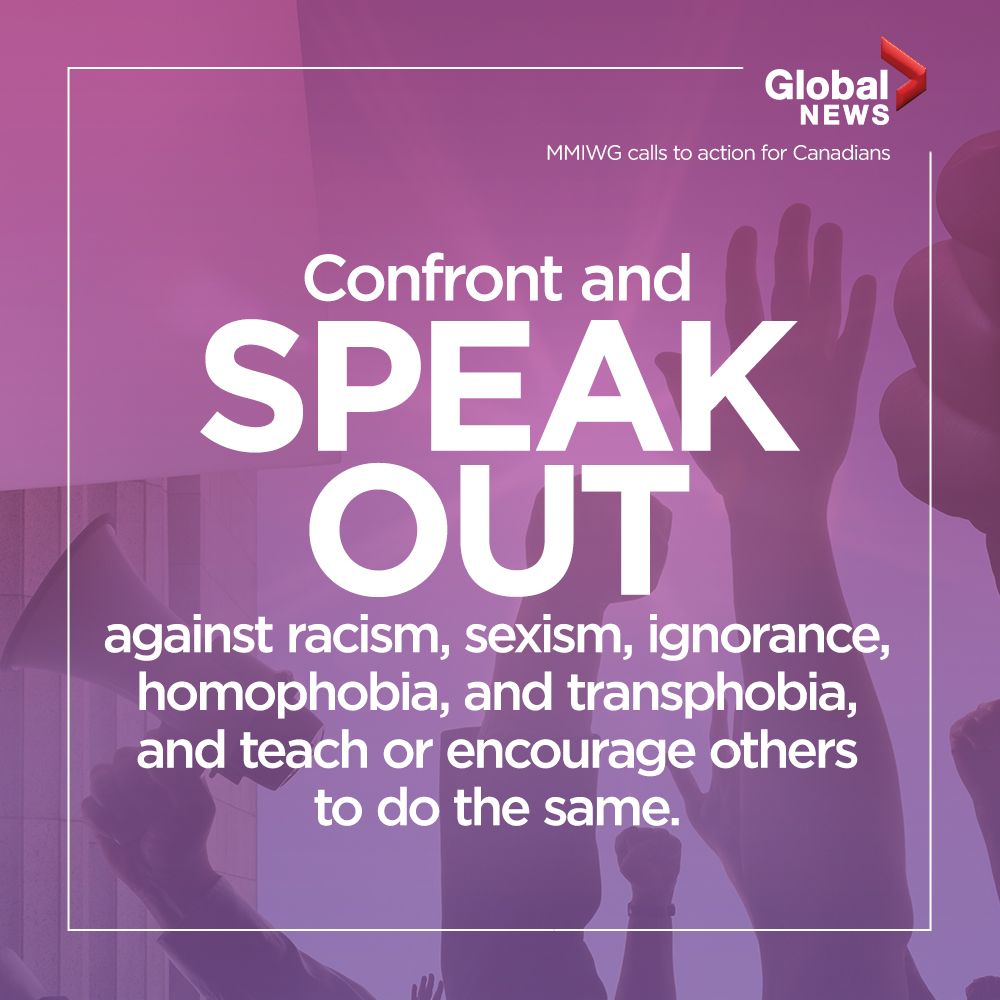 One of the MMIWG inquiry’s 231 recommendations. (Graphic: Laura Whelan/Global News)