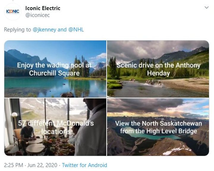 A video promoting Edmonton as a potential NHL hub city, but which mostly showed scenes from Alberta’s Rocky Mountains, was quickly lampooned by some Twitter users for having so little of Edmonton in the video.