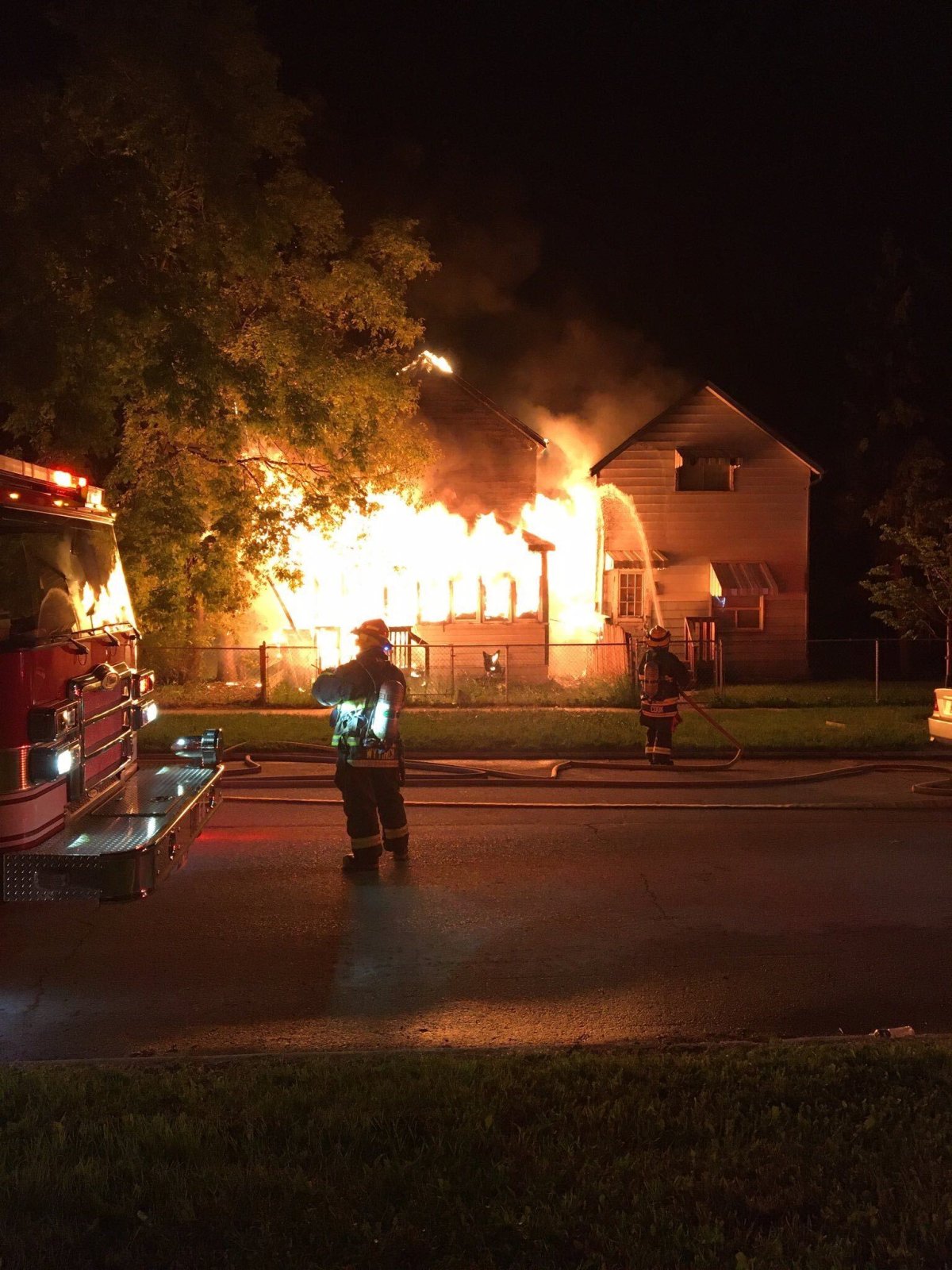 A house fire on Disraeli Street was one of four firefighters were called to Sunday night into Monday morning.