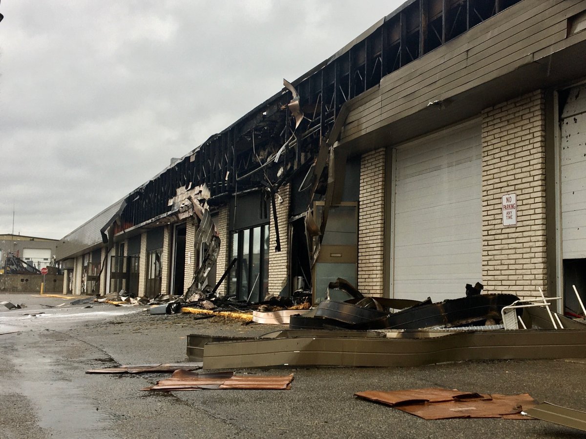 Fire crews responded to a fire at a strip mall on 99 Street in Edmonton on Saturday, June 6, 2020. 