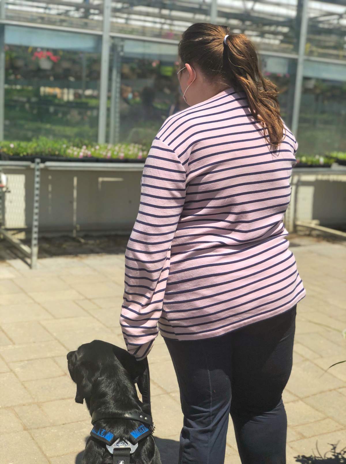 Sinead Zalitach pictured with her service dog. Photo provided by Sinead Zalitach