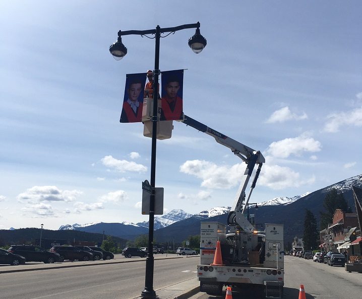 Jasper graduates are being honoured with banners on the town’s main street after their graduation ceremony had to be cancelled because of COVID-19