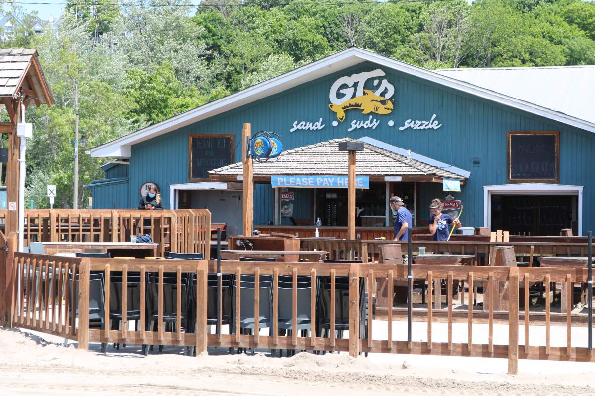 GT's On The Beach in Port Stanley getting ready to open for Ontario's Phase 2 reopening. June 11, 2020.