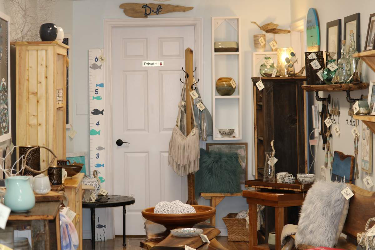 Drift a Port Stanley store that sells locally made wood furniture and decor. June 22, 2020.