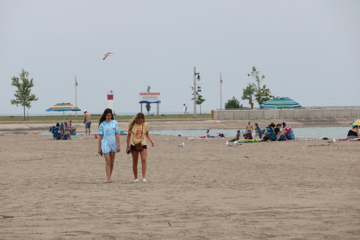 Port Stanley beach on the first day opening after Ontario Premier Doug Ford announced two weeks ago all beaches were able as part of Phase 2 of the province's reopening plan. June 22, 2020. 
