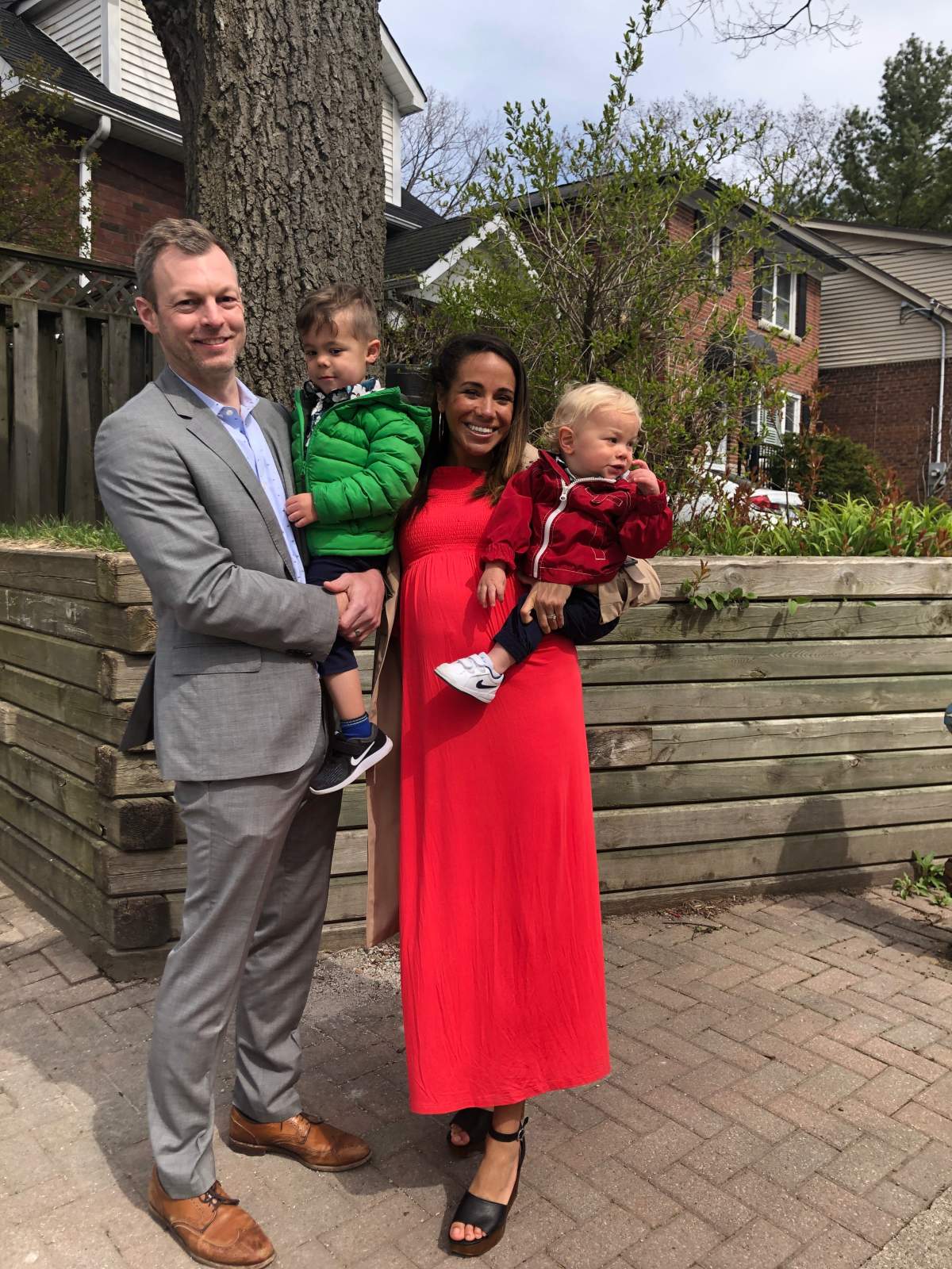 Mark Zamojc pictured with his wife Natalie Preddie and their two children. Photo provided by Natalie Preddie