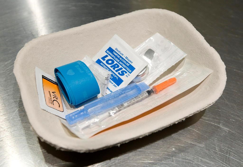 An injection kit is seen Insite in Vancouver on May 6, 2008.