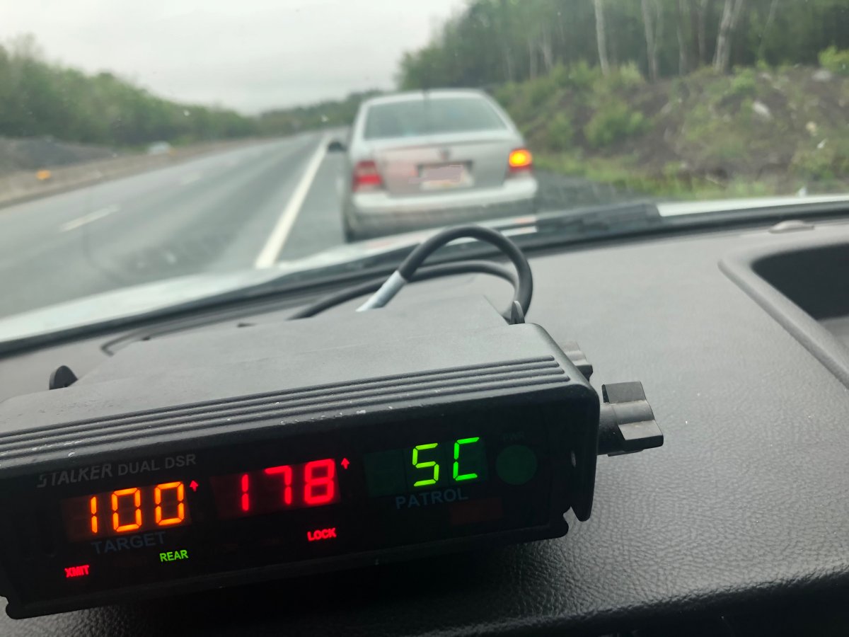 NS RCMP charge driver with stunting for exceeding speed limit by 78 km/hr.