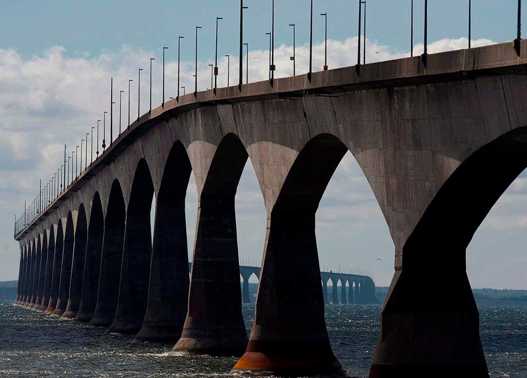 The Conferation Bridge is viewed from Borden-Carleton, P.E.I. on Friday, Sept. 27, 2013.