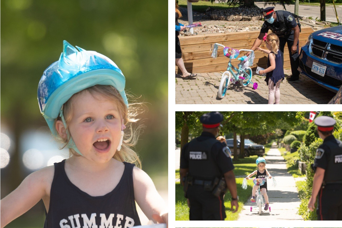 Officers dropped off Lexi's new wheels a few days ago.