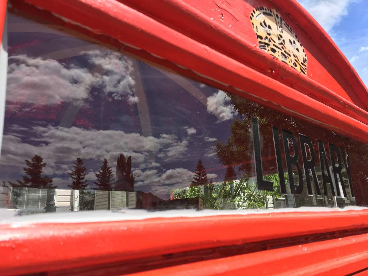 Sign on Bernie’s library.