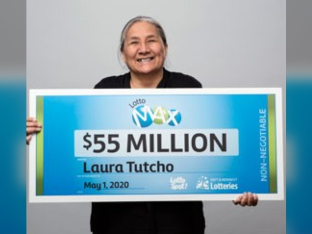 Laura Tutcho of Yellowknife is the winner of the Northwest Territories' largest-ever lottery jackpot of $55 million.