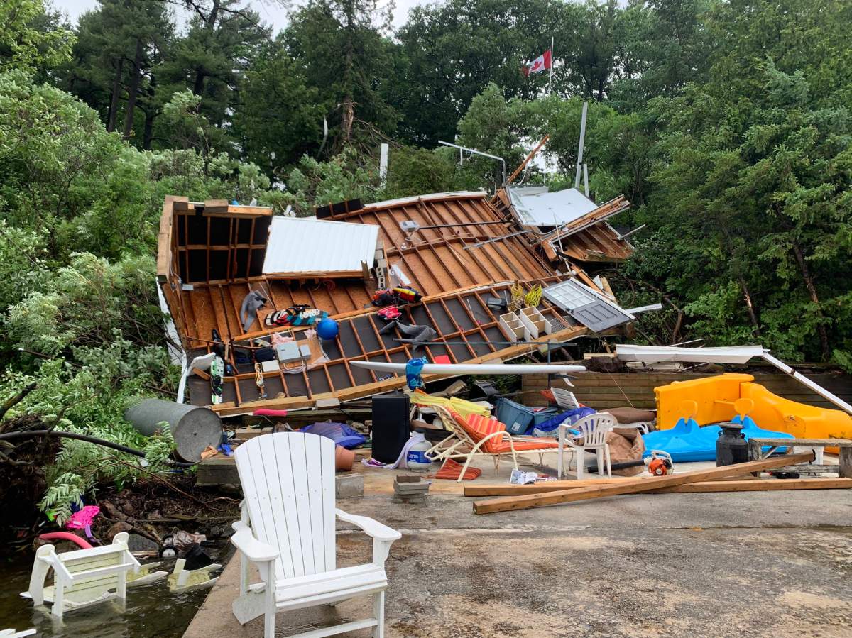 Musician Madison Kozak says her boathouse was destroyed by a suspected tornado in the Sturgeon Lake area of the City of Kawartha Lakes on June 23.