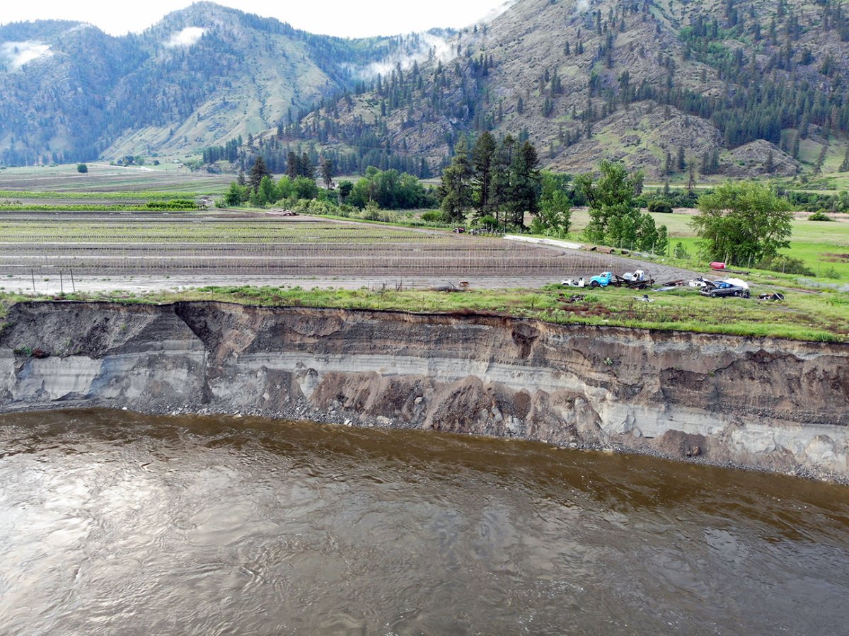 Rural Grand Forks properties continue to be at risk of further erosion from the Kettle River and some evacuation orders will remain in place as a result. 