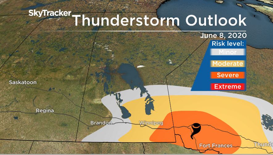 Thunderstorm outlook from Environment and Climate Change Canada.