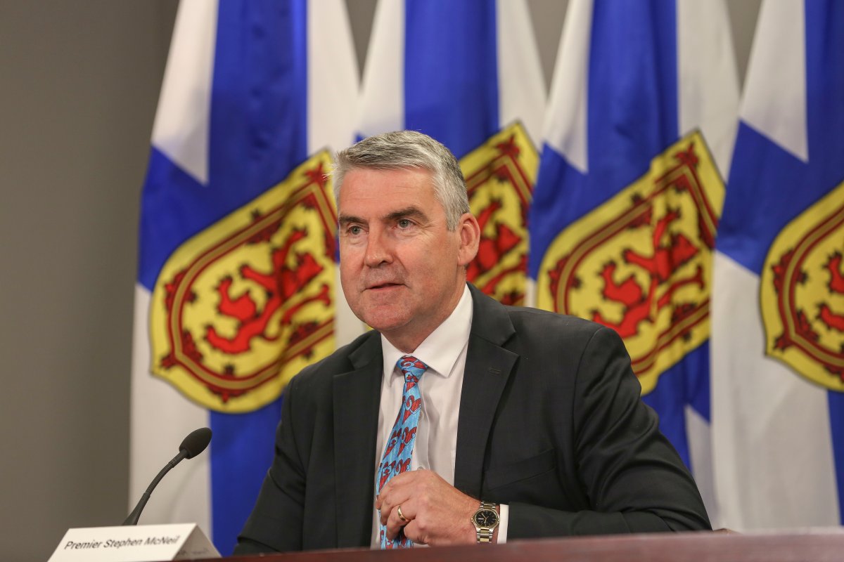 Premier Stephen McNeil speaks at a press briefing in Halifax on Friday, June 26, 2020. 