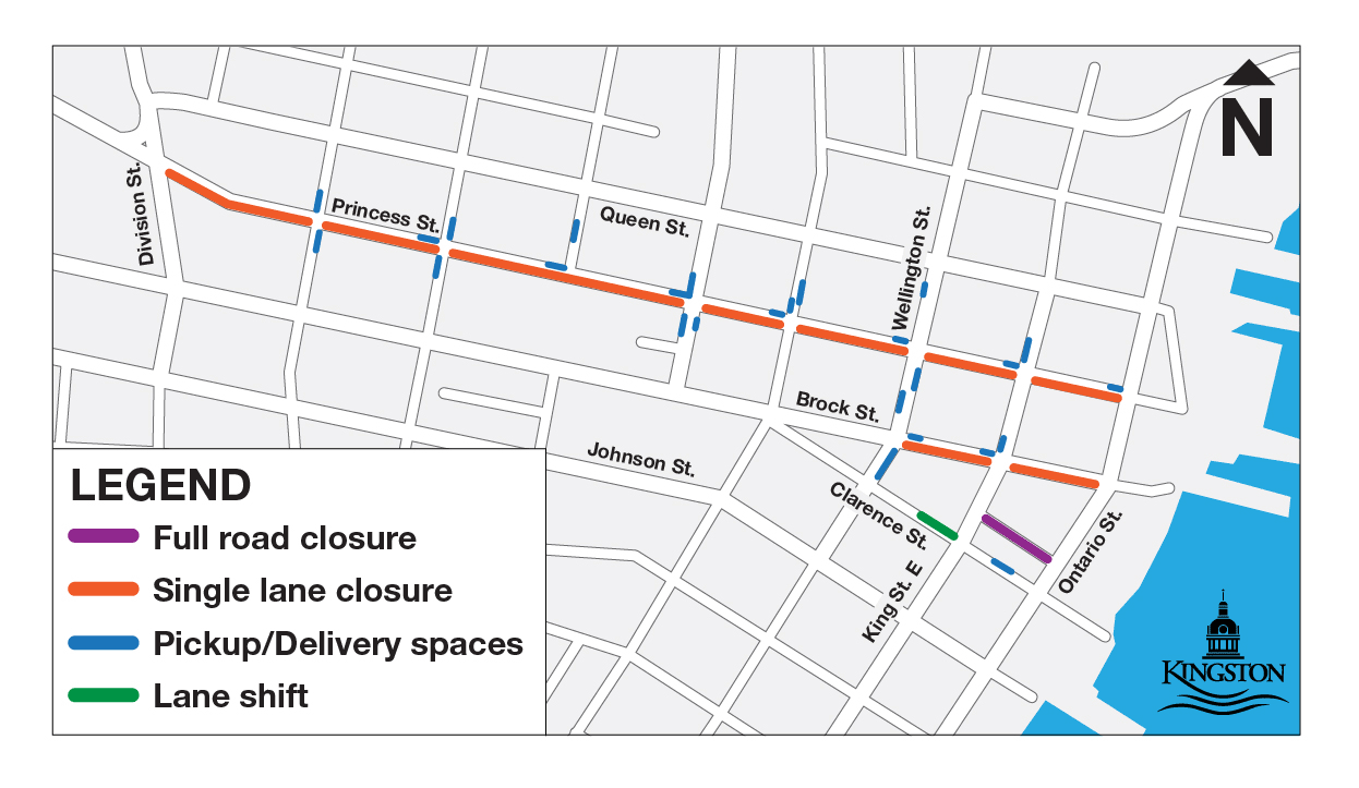 Lane Road Closures To Be Implemented In Kingston S Downtown Core Next   News Project Lkmarketplacemap June112020 