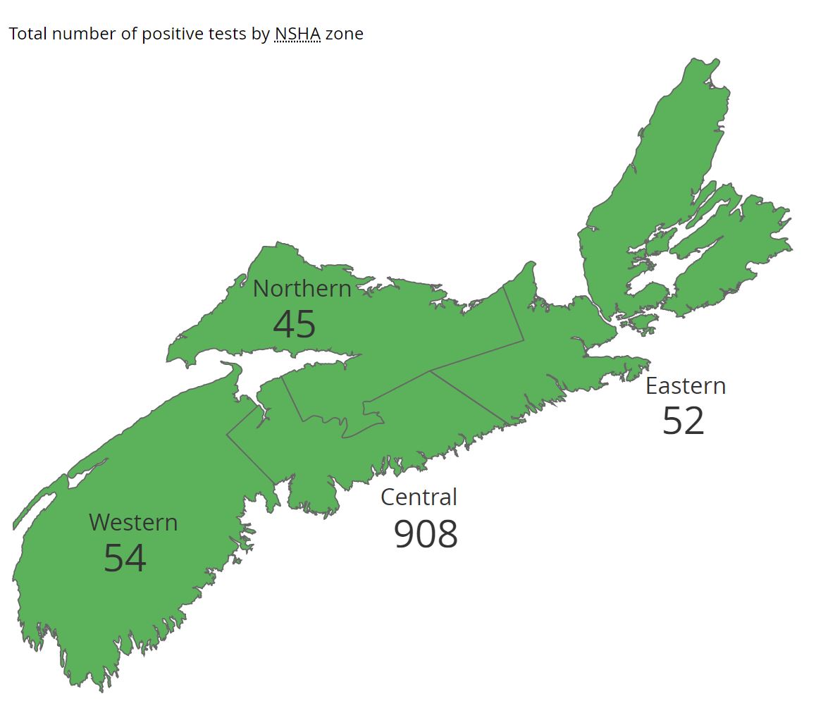 Nova Scotia reported one new cases of COVID-19 in the province on Sunday, May 7, 2020.