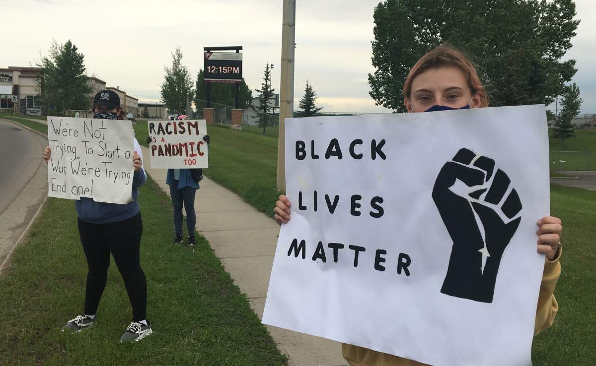 Okotoks holds physically distanced Black Lives Matter rally - Calgary ...