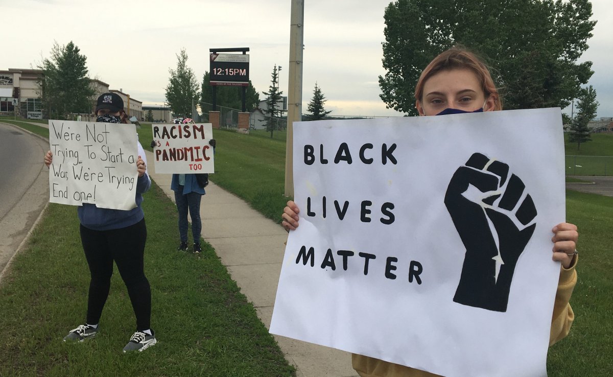 Okotoks' Black Lives Matter rally on Saturday, June 13, 2020.
