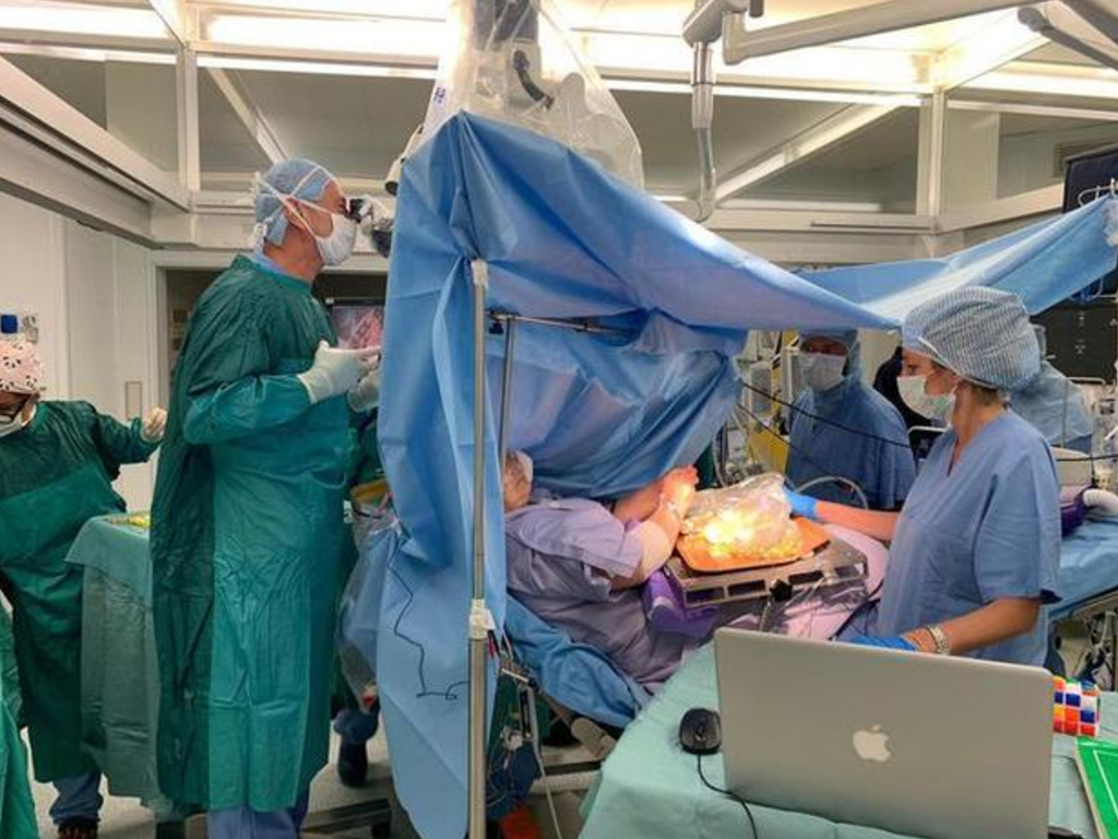 An Italian woman, 60, stuffed olives while receiving brain surgery at Ospedali Riuniti in Ancona, the capital of Itay's Marche region.
