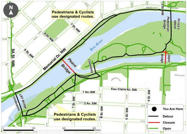 Calgary’s Peace Bridge closed for maintenance starting Monday - Calgary ...