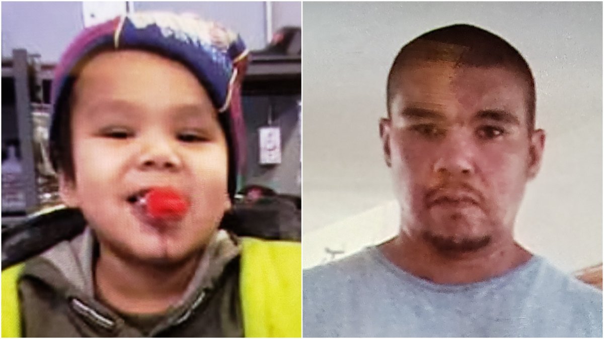 Police say Andrew McKay Jr., left, was safely located Tuesday evening.