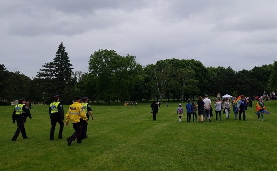 Hamilton Police say they 'escorted' two groups out of Gage Park after a disturbance related to 2019 Pride Hamilton festivities.   