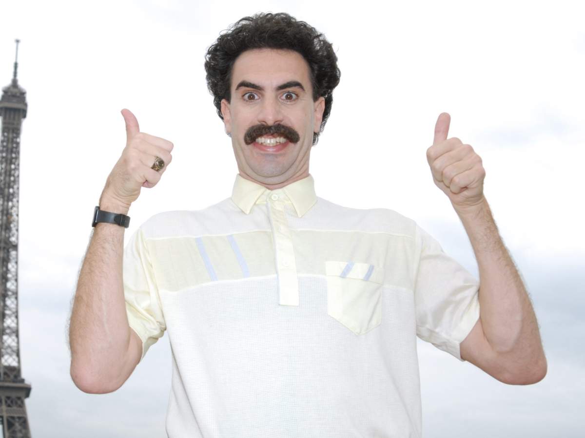 Sacha Baron Cohen poses for pictures during a photocall held at the Trocadero in Paris, France, on Oct. 9, 2006.
