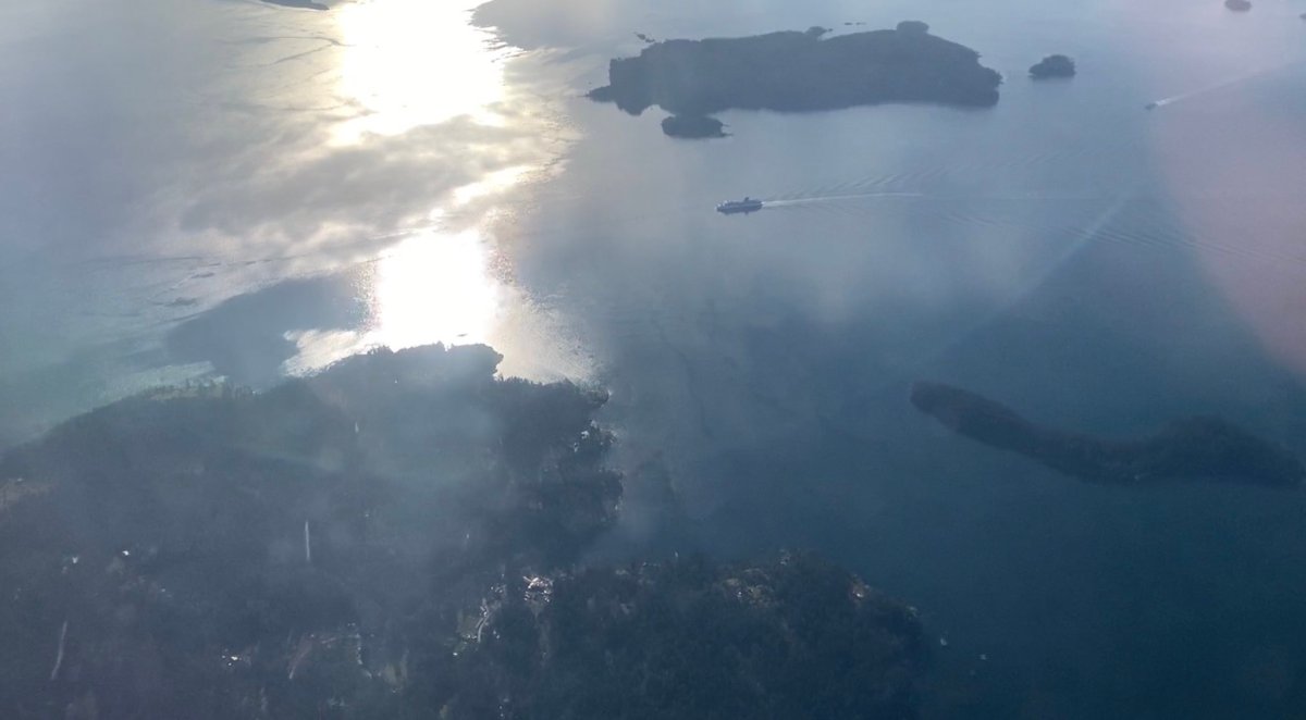 Salt Spring Island as seen from the air.