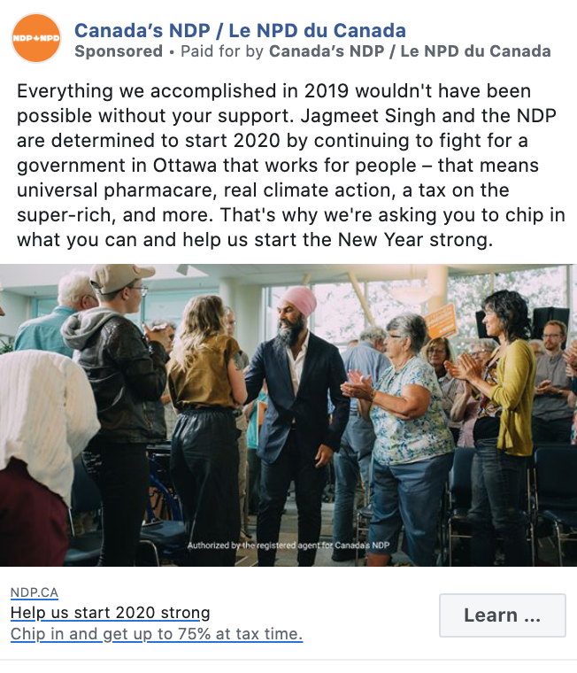 Meanwhile, the federal government, which bought about $5.6 million worth of Facebook ads during the 2018-19 fiscal year, spreads its money out across multiple departments and agencies.