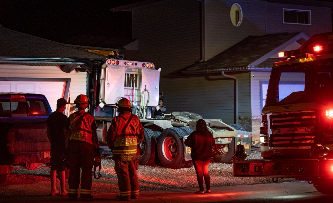 One man is facing charges after stealing a semi truck in Lloydminster and crashing it into a home in the southeast part of the city.