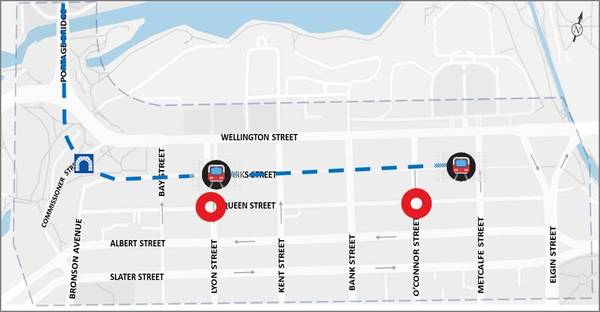 sparks street tram route