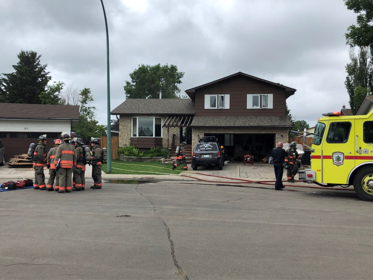 The Saskatoon Fire Department extinguished a fire in the basement of a house on Stechishin Crescent on Saturday afternoon.