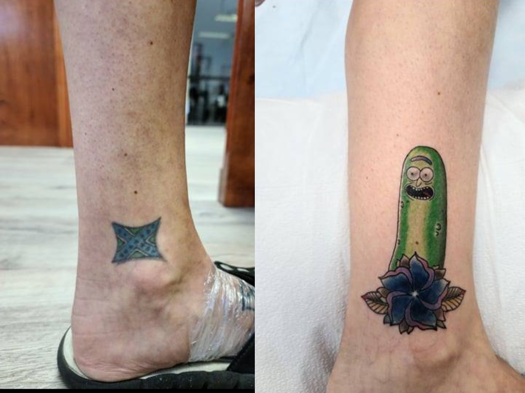 Feminine Flowers Coverup Foot Tattoo by Steve Malley TattooNOW