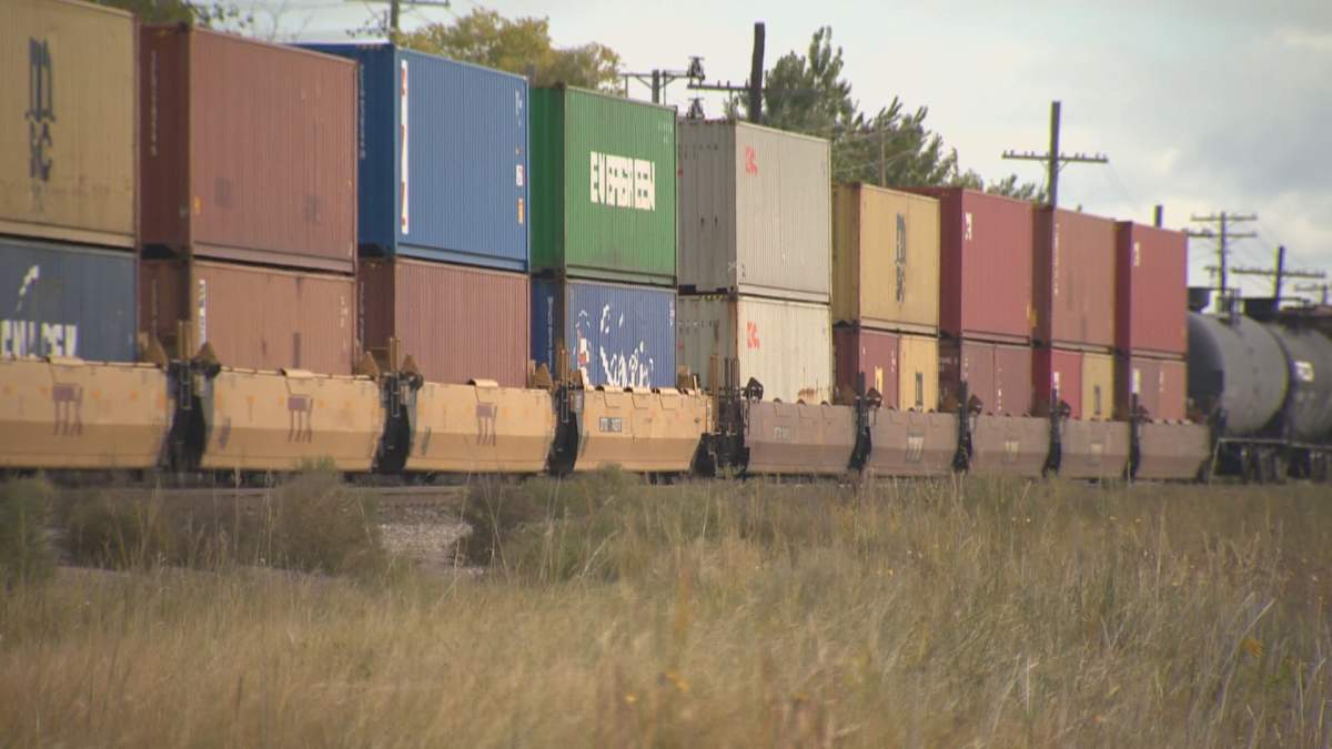 The Winnipeg Fire Paramedic Service says a passing train is likely responsible for sparking a wildfire Sunday evening.