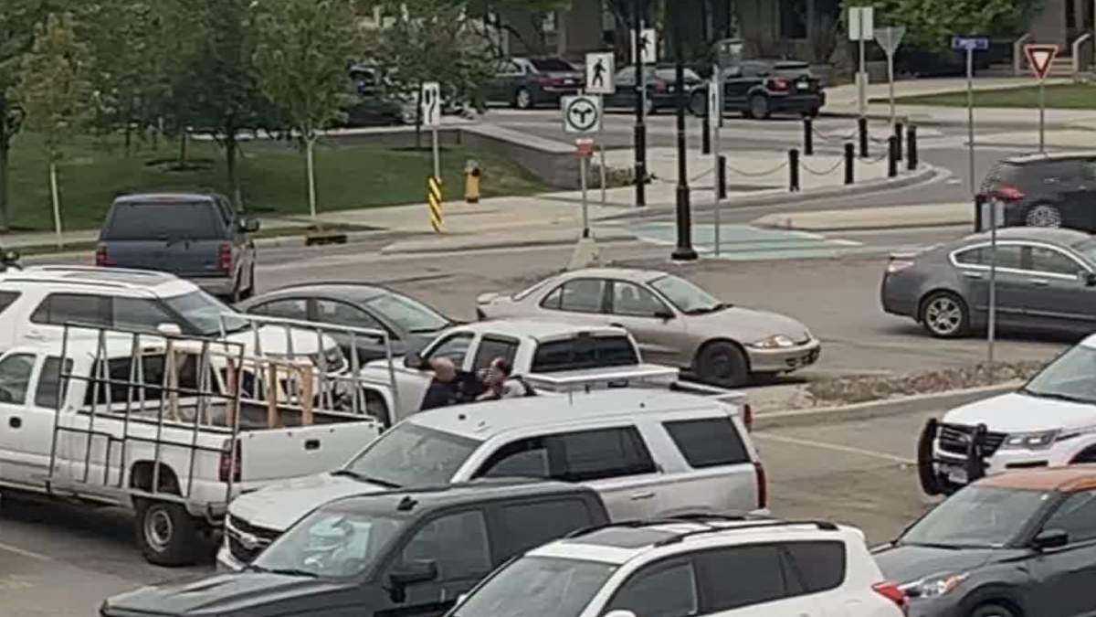 The Kelowna RCMP officer who was captured on video punching a suspect has now been taken off active duty. 