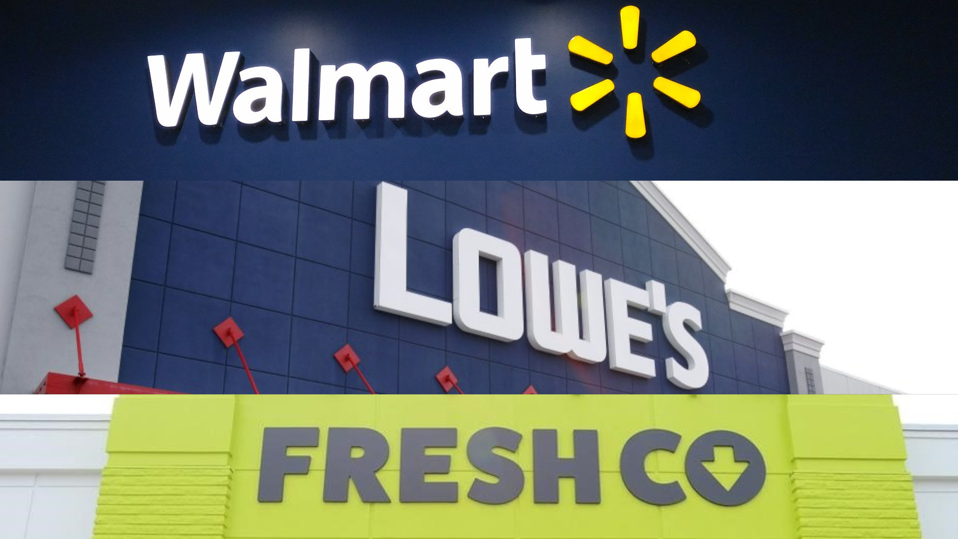 Walmart, Lowe's and FreshCo in Hamilton 