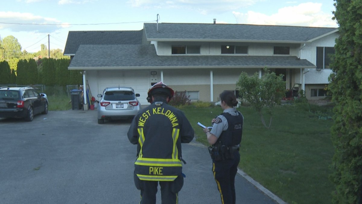 RCMP and West Kelowna firefighters responded to a fire on the 900-block of Westbrook Drive Tuesday evening. 