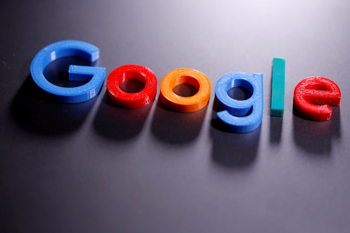 A 3D printed Google logo is seen in this illustration taken April 12, 2020.
