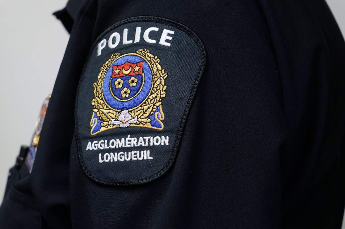 Close-up of a Longueuil police insignia in Longueuil, Que., February 15, 2019. 