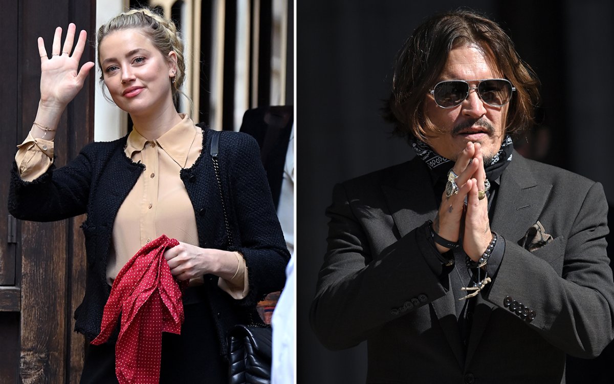 (L-R):  Amber Heard and Johnny Depp.
