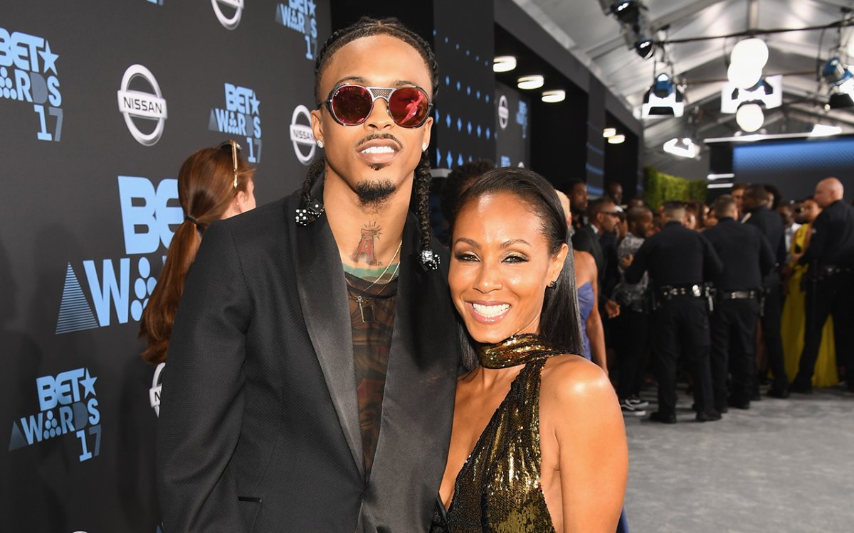 August Alsina (L) and Jada Pinkett Smith at the 2017 BET Awards at Staples Center on June 25, 2017 in Los Angeles, California.  