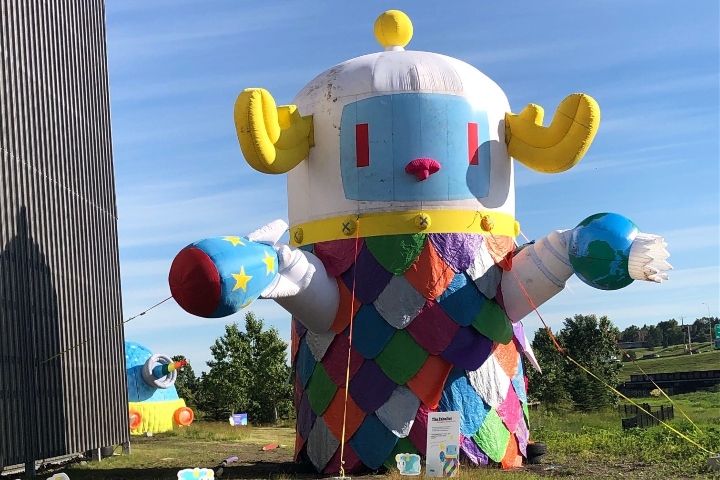 Tuponia Trail is an art installation set up along the Telus Spark’s outdoor pathway system.