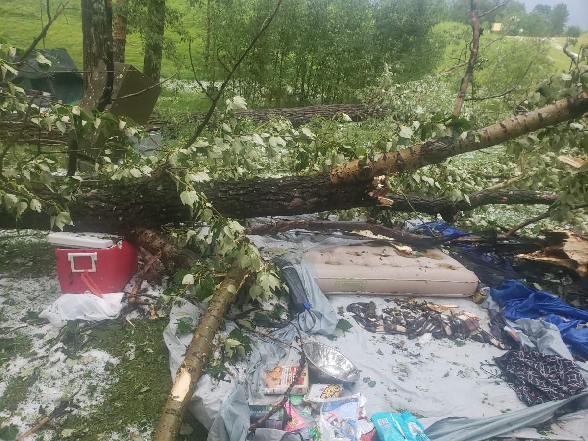 Friday’s storm prompted Environment Canada to issue a severe thunderstorm warning for the area.