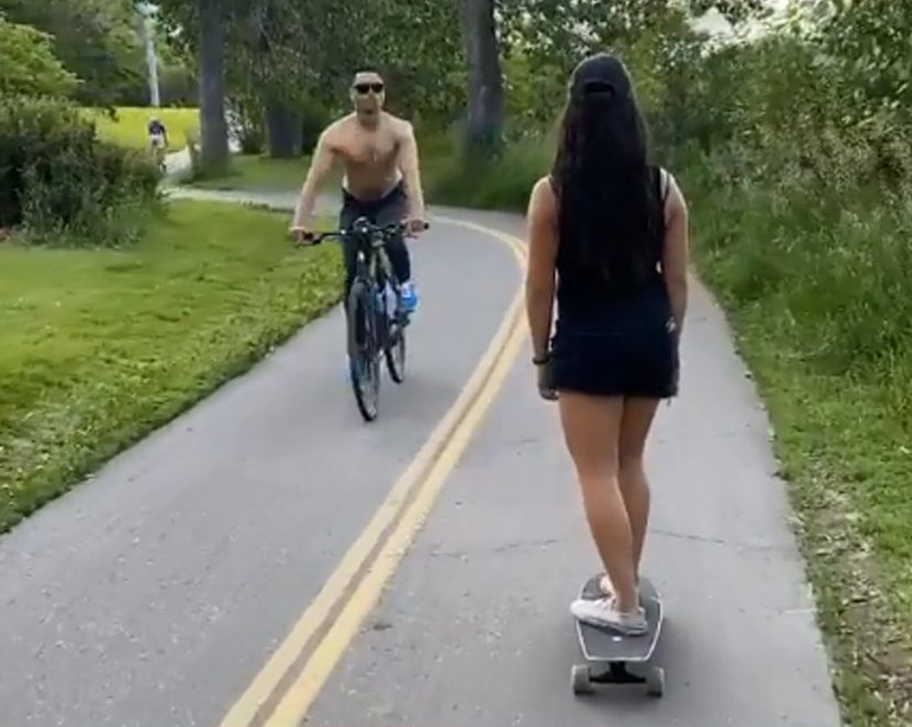 Police said charges are pending after a Calgary woman was spat at on Saturday evening.