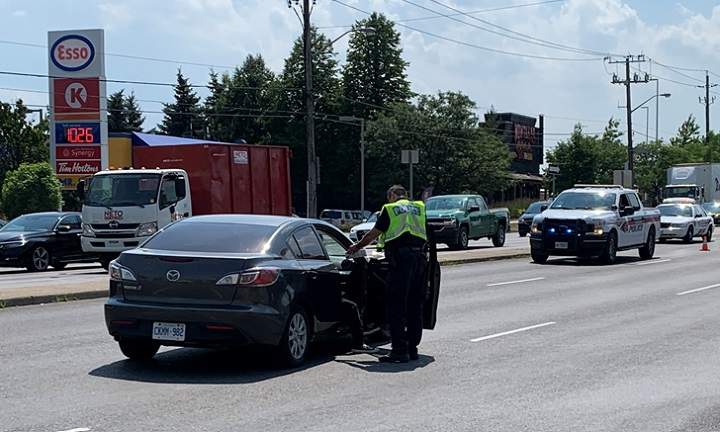 The collision happened near the intersection of Dufferin Street and Steeles Avenue West Tuesday afternoon.